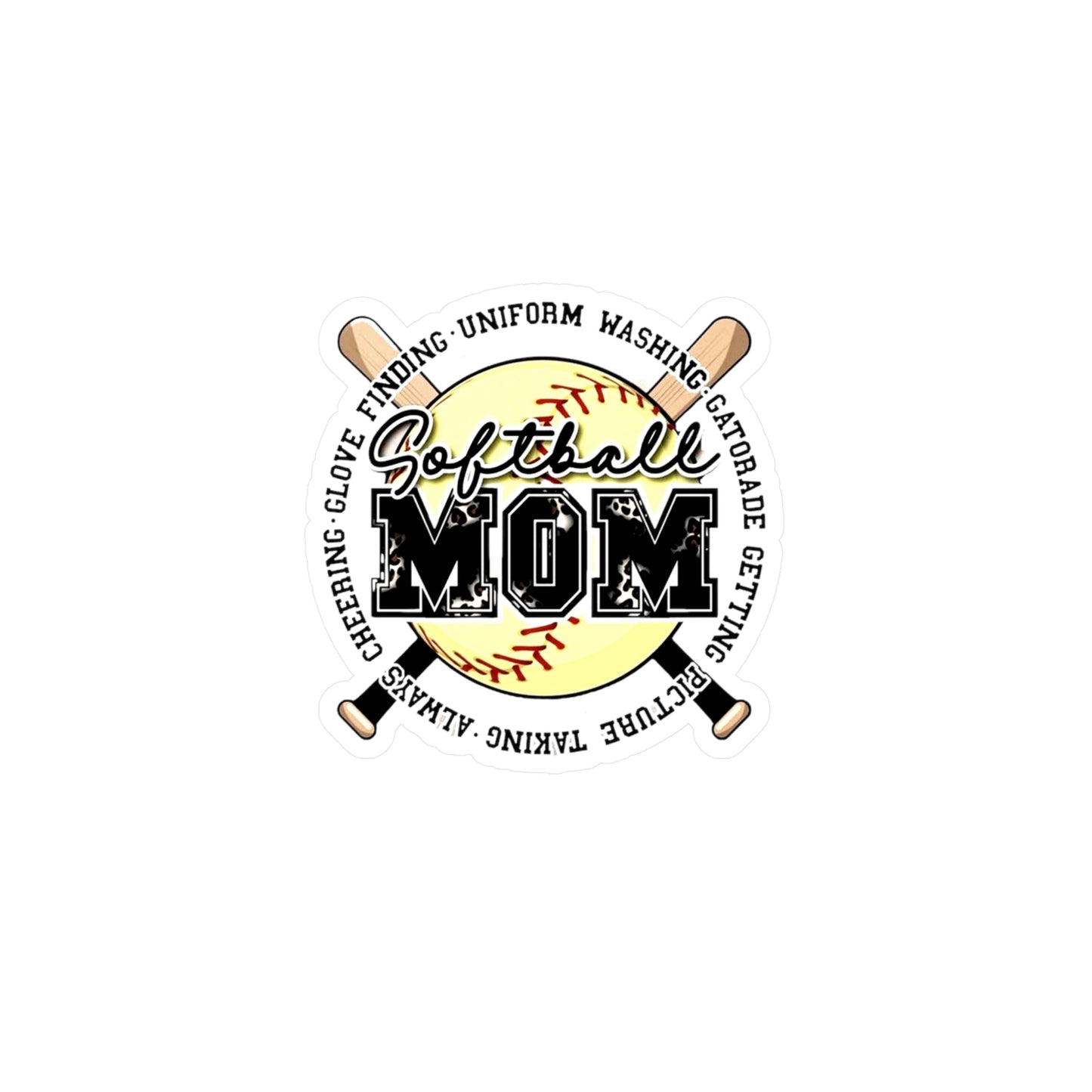 Softball Mom Vinyl Decals Softball Stickers