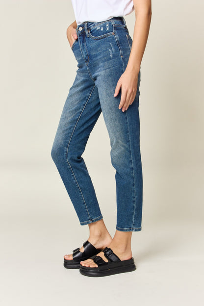 Judy Blue Full Size Tummy Control High Waist Slim Jeans - 88776