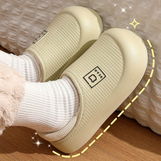 Winter Plush Slippers Soft Fleece Lining, Cushioned EVA Sole & Non-Slip TPR Grip Cozy Indoor Outdoor Home Slip-Ons for All Seasons