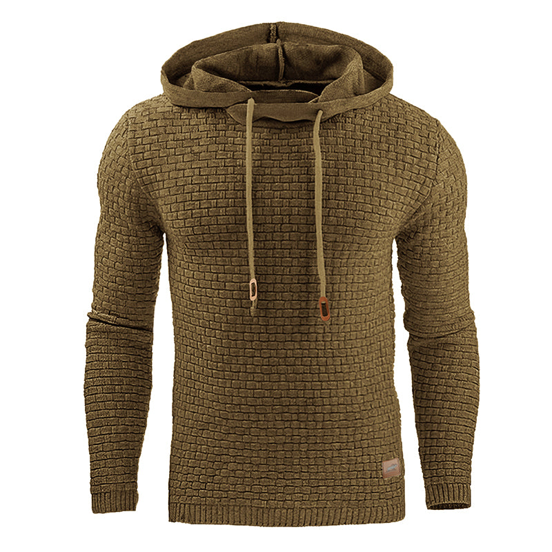 Men's Hooded Sweatshirt Long Sleeve Knitted Hoodie Sweatshirt Pullover Sweater