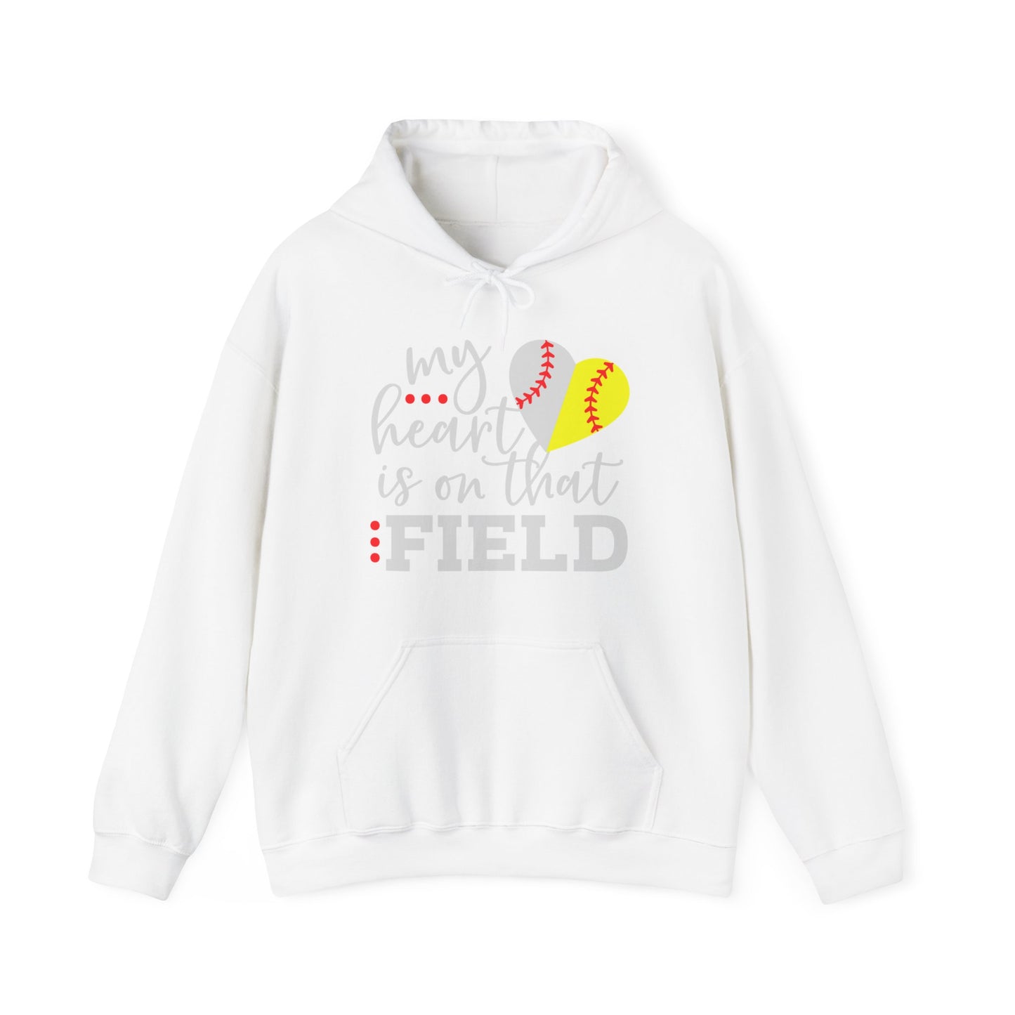 Softball My Heart Unisex Heavy Blend Hooded Sweatshirt