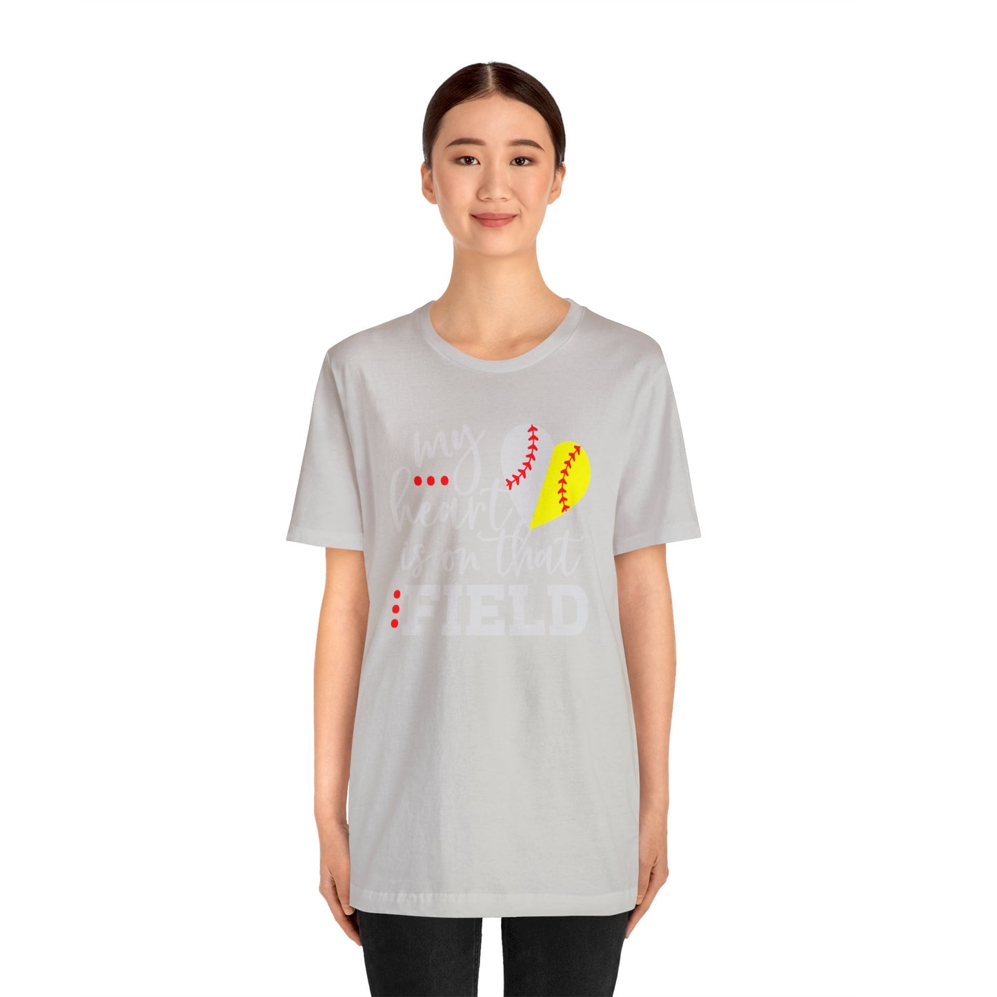 Softball My Heart Unisex Jersey Short Sleeve Tee Shirt