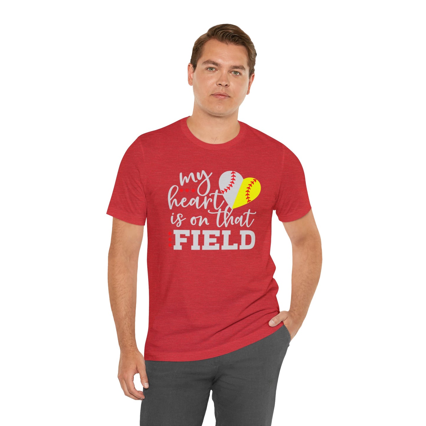 Softball My Heart Unisex Jersey Short Sleeve Tee Shirt