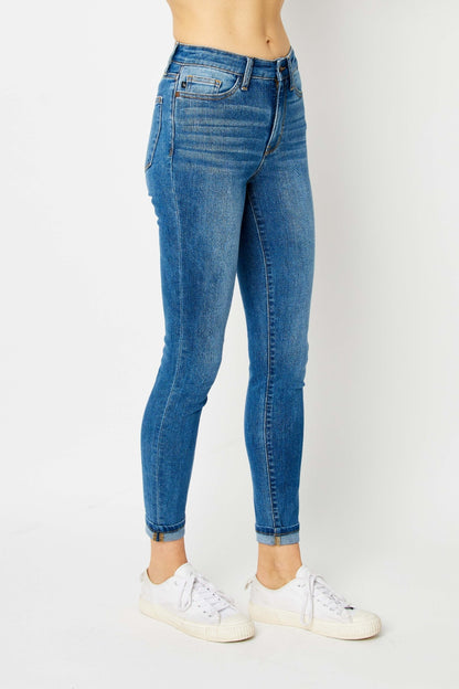 Judy Blue Full Size Cuffed Hem Skinny Jeans -82449