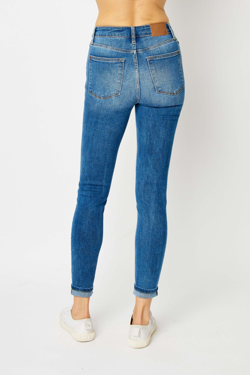 Judy Blue Full Size Cuffed Hem Skinny Jeans -82449