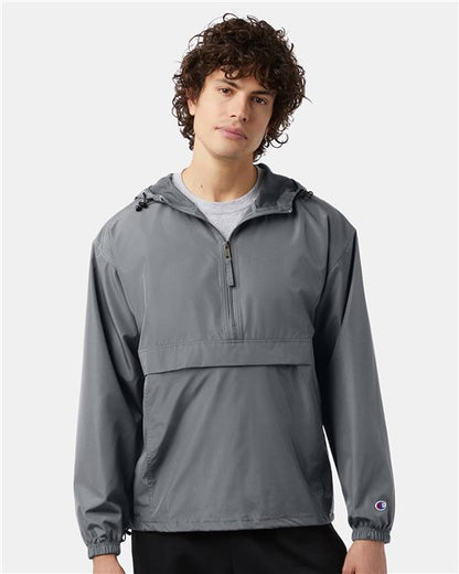 Champion Hooded Packable Quarter-Zip Jacket