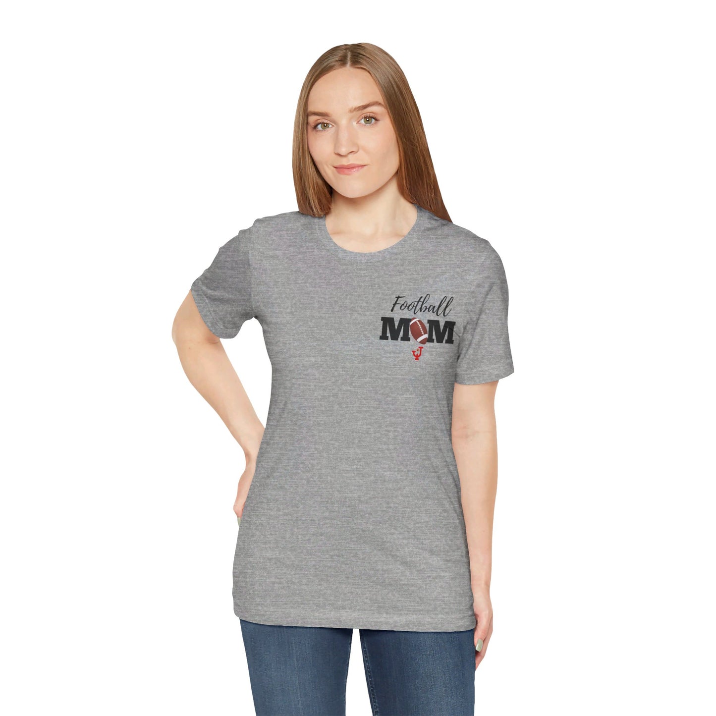 Personalized Custom Football Mom Unisex Jersey Short Sleeve Tee Shirt Bella & Canvas