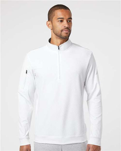 Adidas Performance Textured Quarter-Zip Pullover