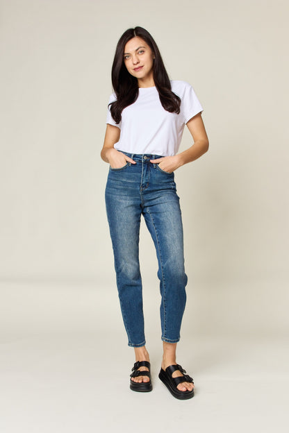 Judy Blue Full Size Tummy Control High Waist Slim Jeans - 88776