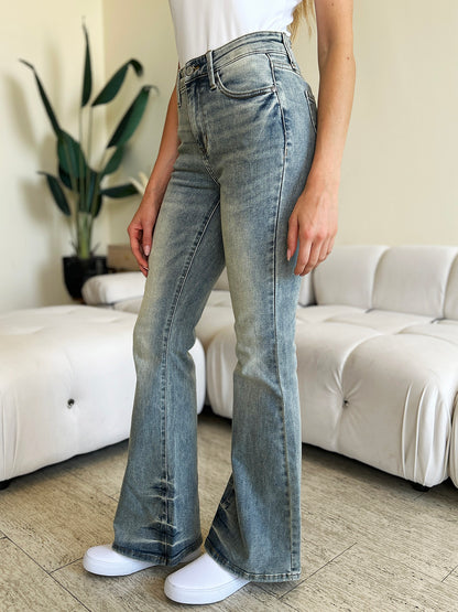 Judy Blue Full Size Mid Rise Flare Jeans - 88655