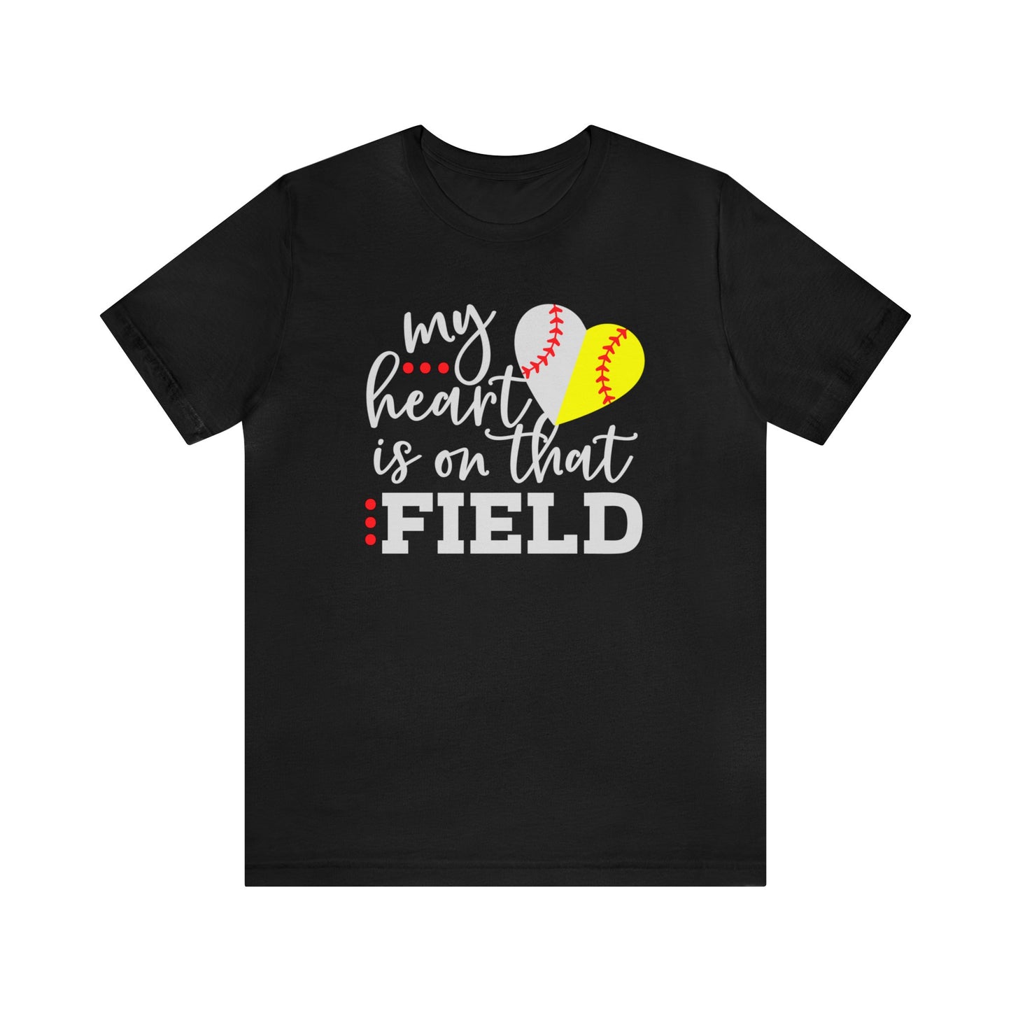 Softball My Heart Unisex Jersey Short Sleeve Tee Shirt