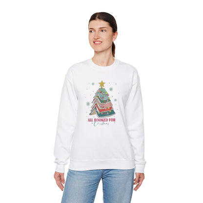 All Booked for Christmas Sweatshirt Bookworm Sweatshirt