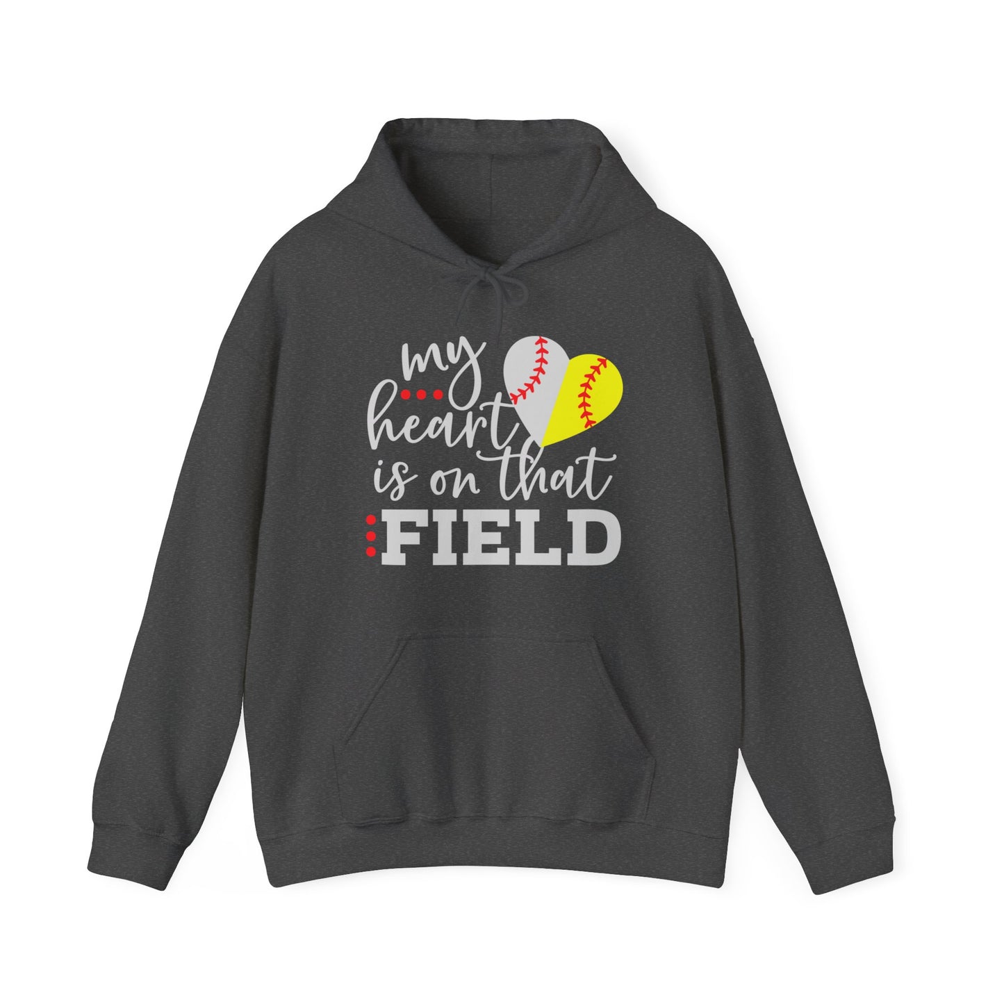 Softball My Heart Unisex Heavy Blend Hooded Sweatshirt