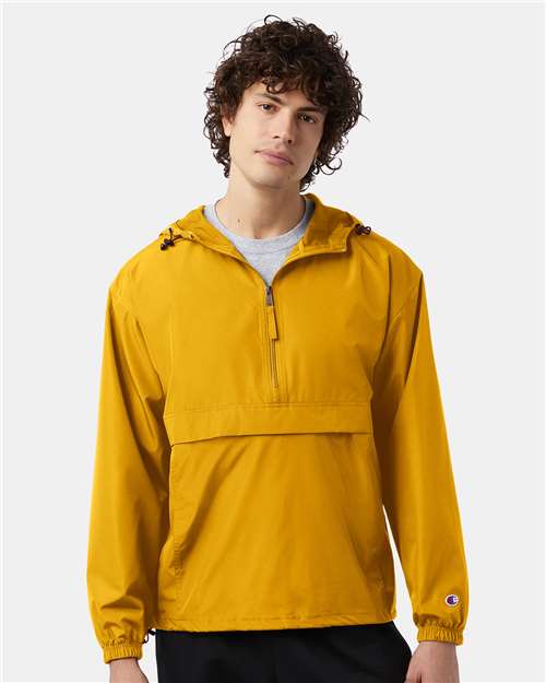 Champion Hooded Packable Quarter-Zip Jacket