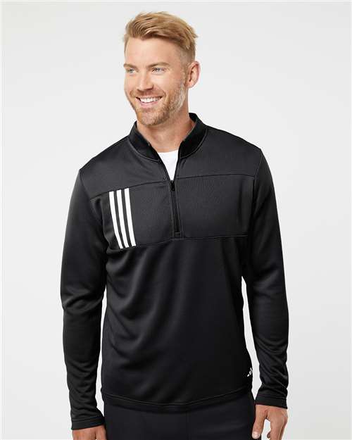 Adidas 3-Stripes Double Knit Quarter-Zip Pullover