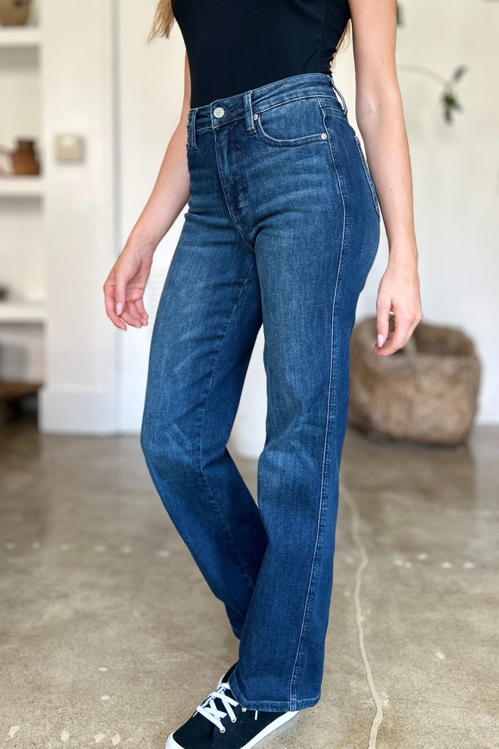 Judy Blue Full Size Tummy Control Straight Jeans - 88861