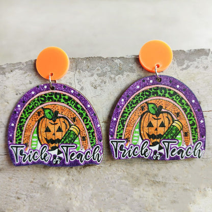 Halloween Drop Earrings Trick or Treat Spooky Earrings