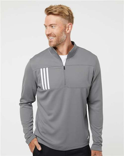 Adidas 3-Stripes Double Knit Quarter-Zip Pullover