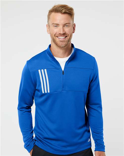 Adidas 3-Stripes Double Knit Quarter-Zip Pullover