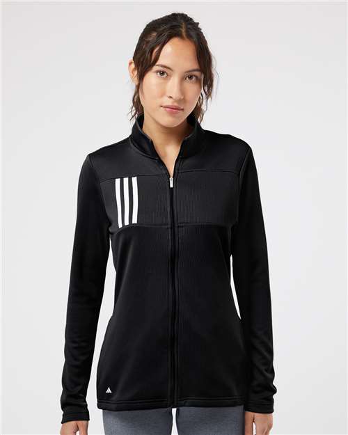 Adidas Women's 3-Stripes Double Knit Full-Zip