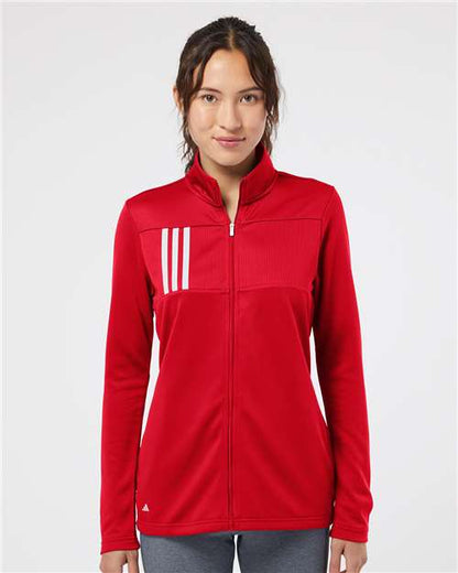 Adidas Women's 3-Stripes Double Knit Full-Zip