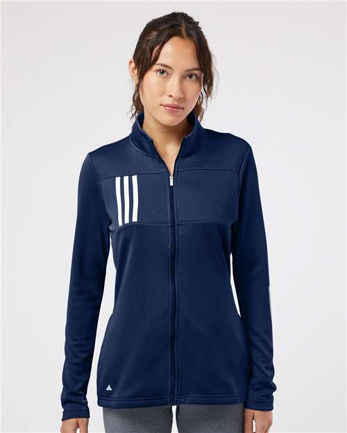 Adidas Women's 3-Stripes Double Knit Full-Zip