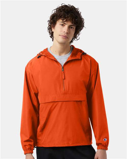 Champion Hooded Packable Quarter-Zip Jacket