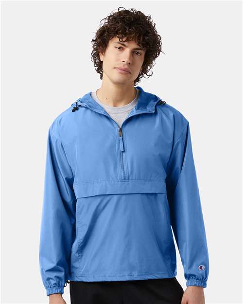 Champion Hooded Packable Quarter-Zip Jacket