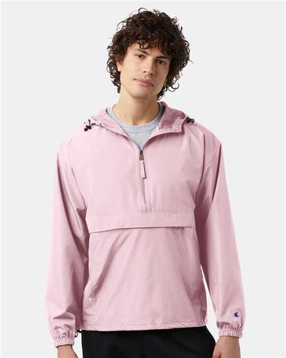 Champion Hooded Packable Quarter-Zip Jacket