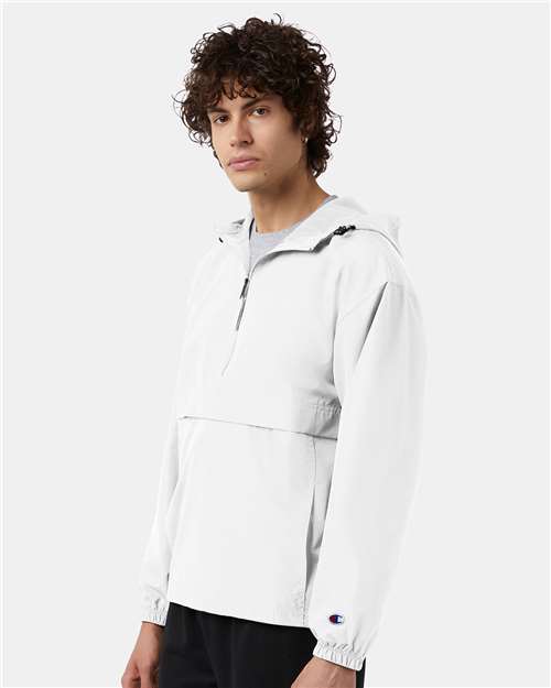 Champion Hooded Packable Quarter-Zip Jacket