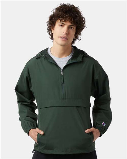 Champion Hooded Packable Quarter-Zip Jacket