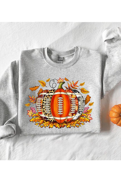 Football Pumpkin Sweater Unisex FLEECE SWEATSHIRT