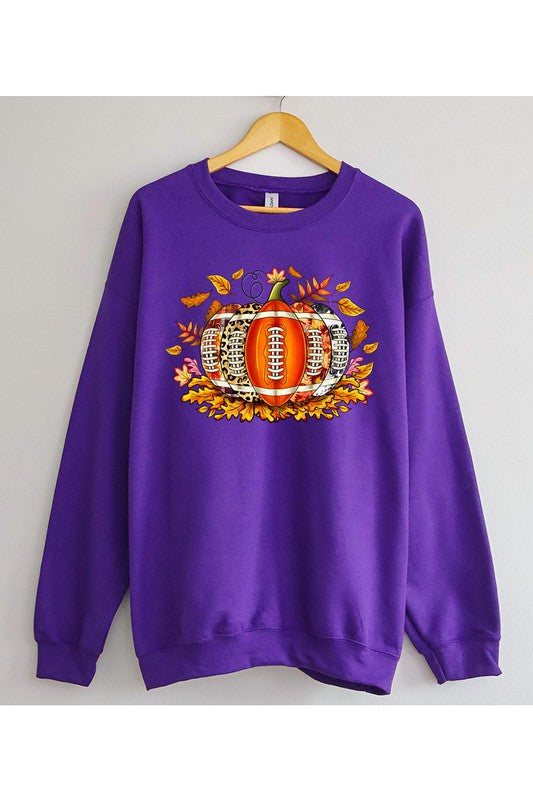 Football Pumpkin Sweater Unisex FLEECE SWEATSHIRT