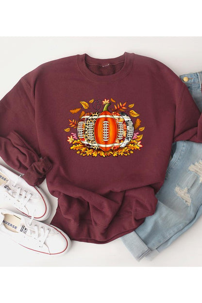 Football Pumpkin Sweater Unisex FLEECE SWEATSHIRT