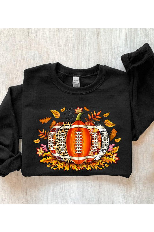 Football Pumpkin Sweater Unisex FLEECE SWEATSHIRT