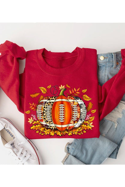 Football Pumpkin Sweater Unisex FLEECE SWEATSHIRT