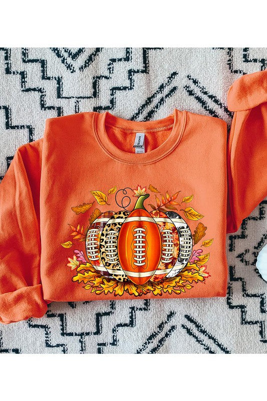 Football Pumpkin Sweater Unisex FLEECE SWEATSHIRT