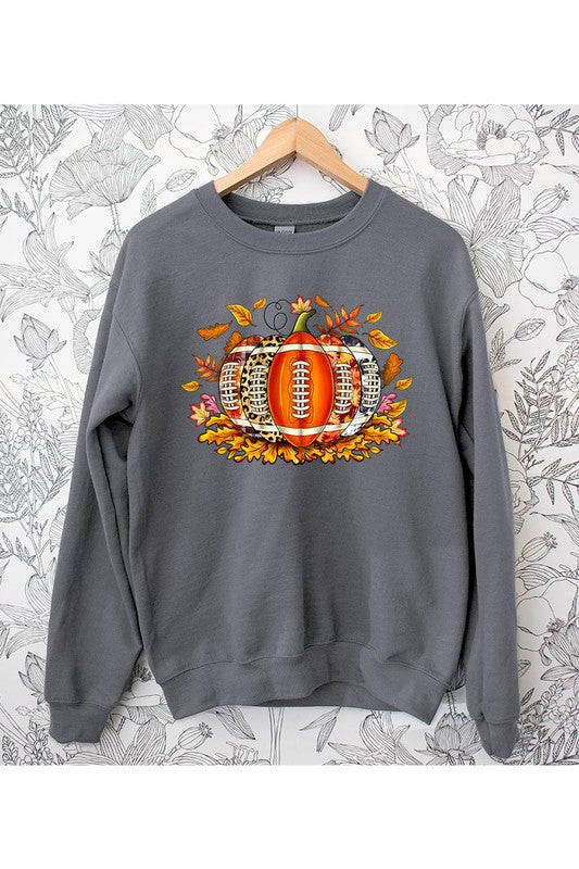 Football Pumpkin Sweater Unisex FLEECE SWEATSHIRT