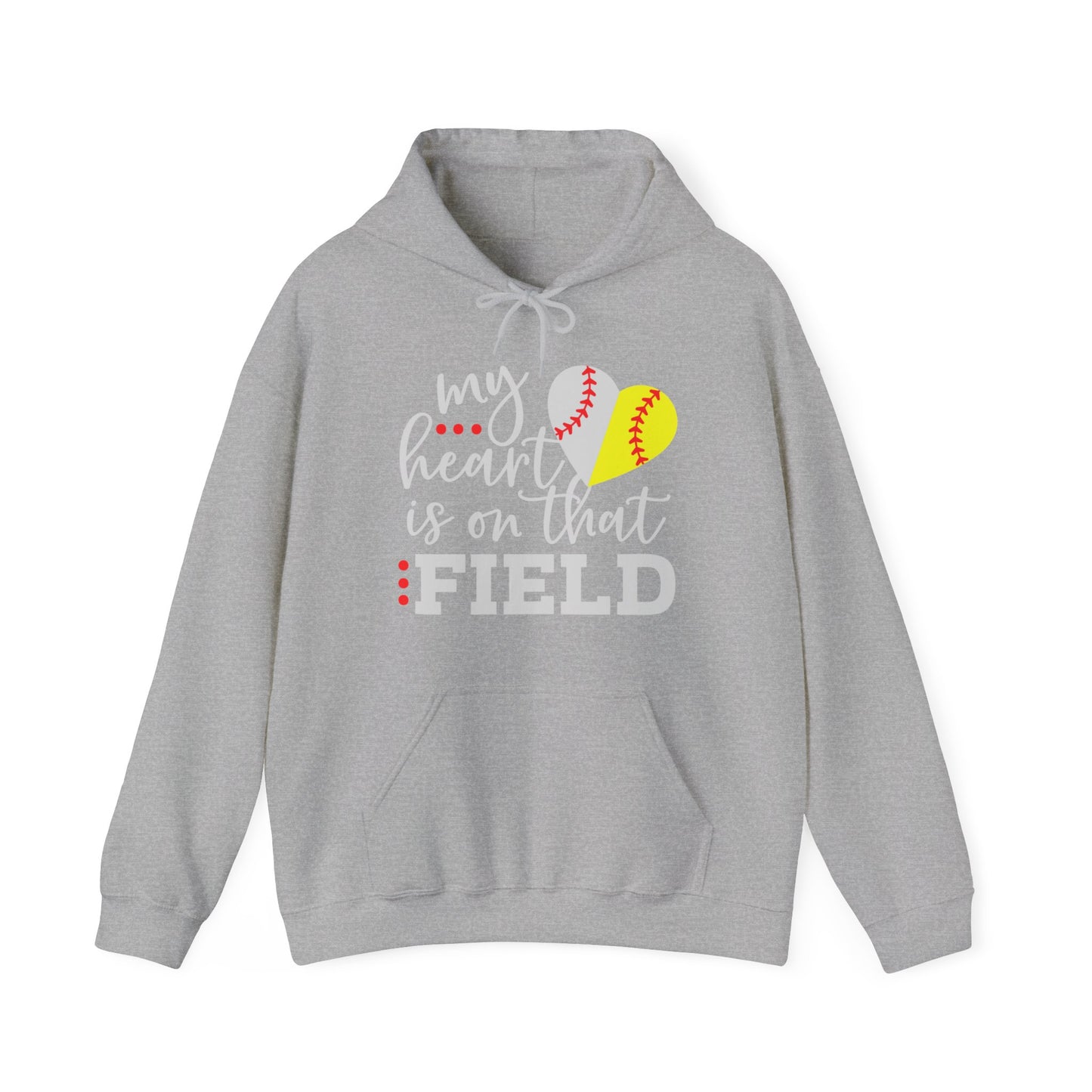 Softball My Heart Unisex Heavy Blend Hooded Sweatshirt