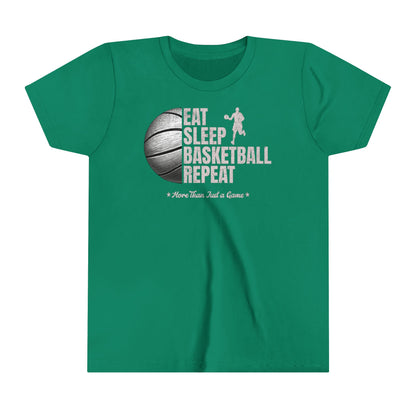 Basketball Youth Tee Shirt - Eat Sleep Basketball Repeat Design Customize