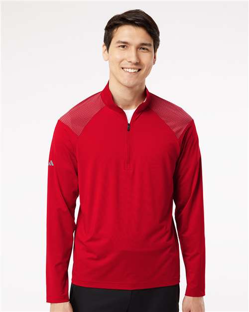 Adidas Shoulder Stripe Quarter-Zip Pullover