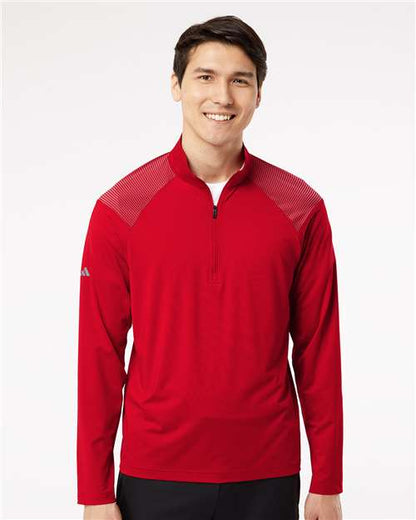 Adidas Shoulder Stripe Quarter-Zip Pullover