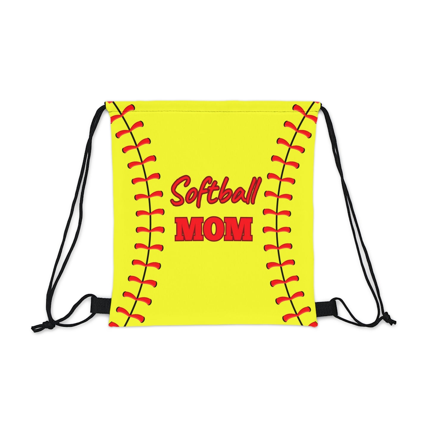 Softball Mom Backpack Outdoor Drawstring Backpack