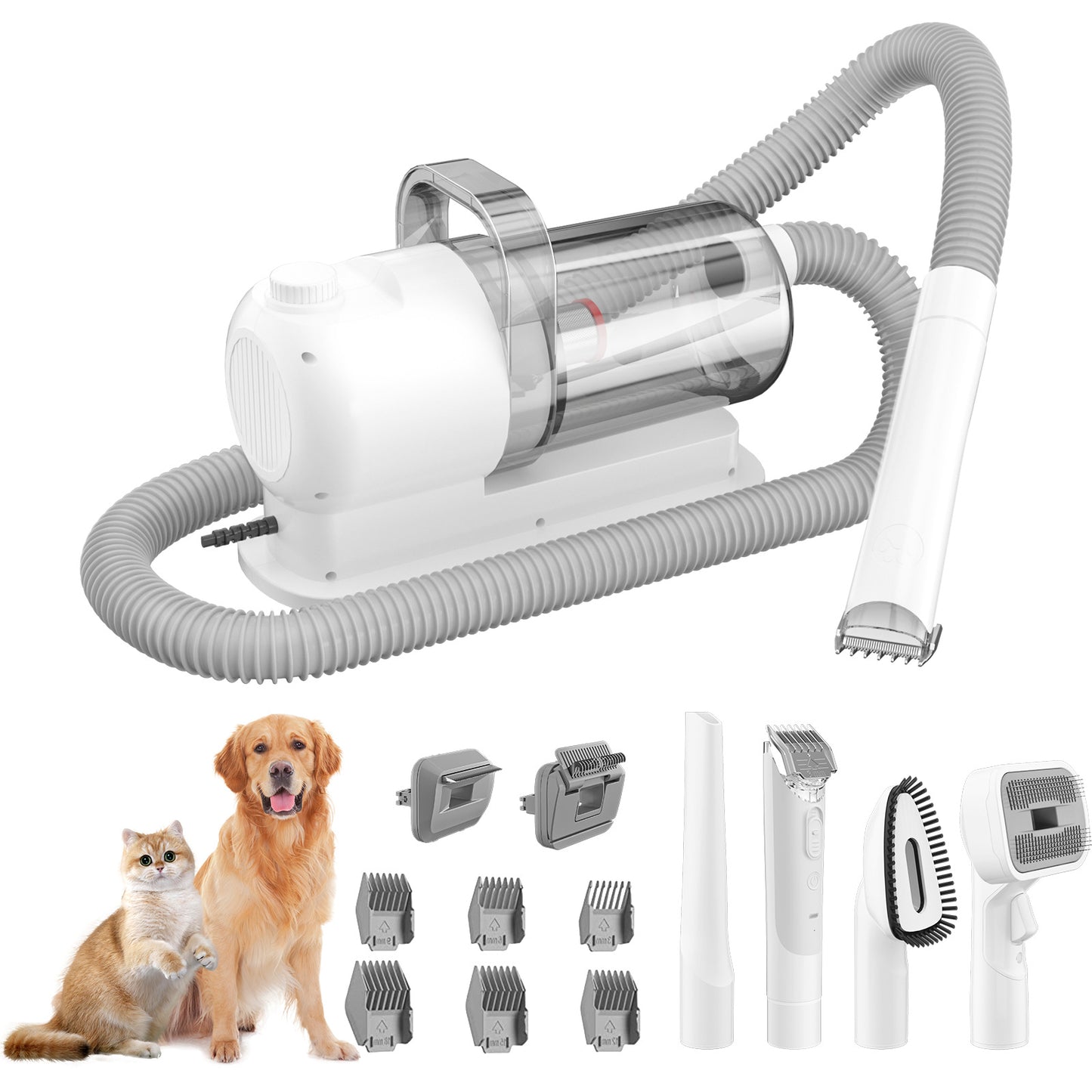 Multifunctional pet hair trimmer dog vacuum cleaner set all-in-one pet beauty device vacuum cleaner hair clipper