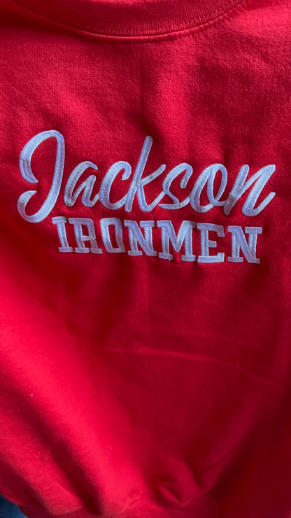 Jackson Ironmen Unisex Sweatshirt White Embroidery