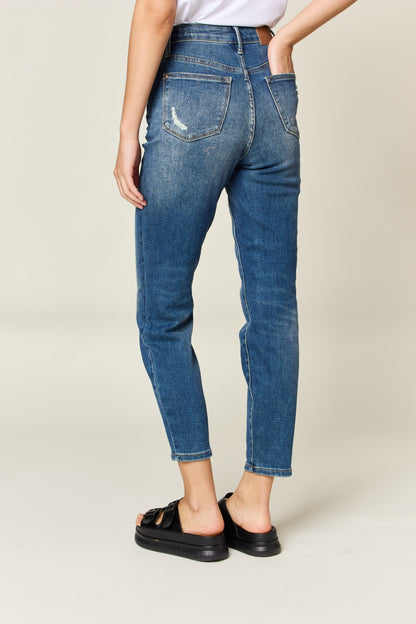 Judy Blue Full Size Tummy Control High Waist Slim Jeans - 88776