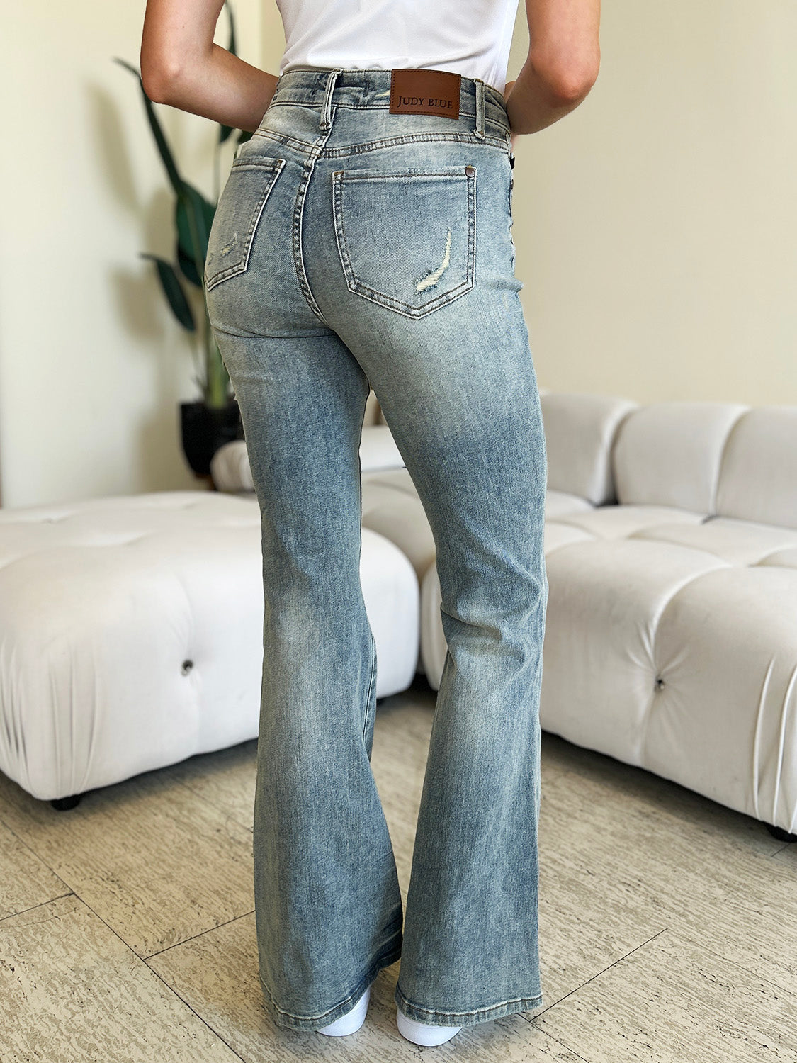 Judy Blue Full Size Mid Rise Flare Jeans - 88655