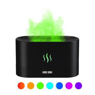 Best Selling USB Ultrasonic Flame Humidifier Led RGB 7 Colorful Changing Light Essential Oil Fire Flame Aroma Diffuser