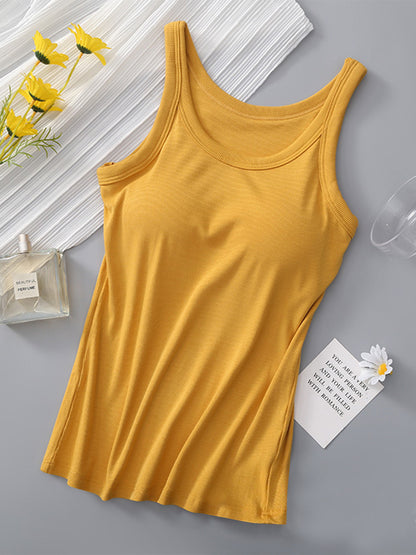 Round Neck Women’s Tank Top with Bra