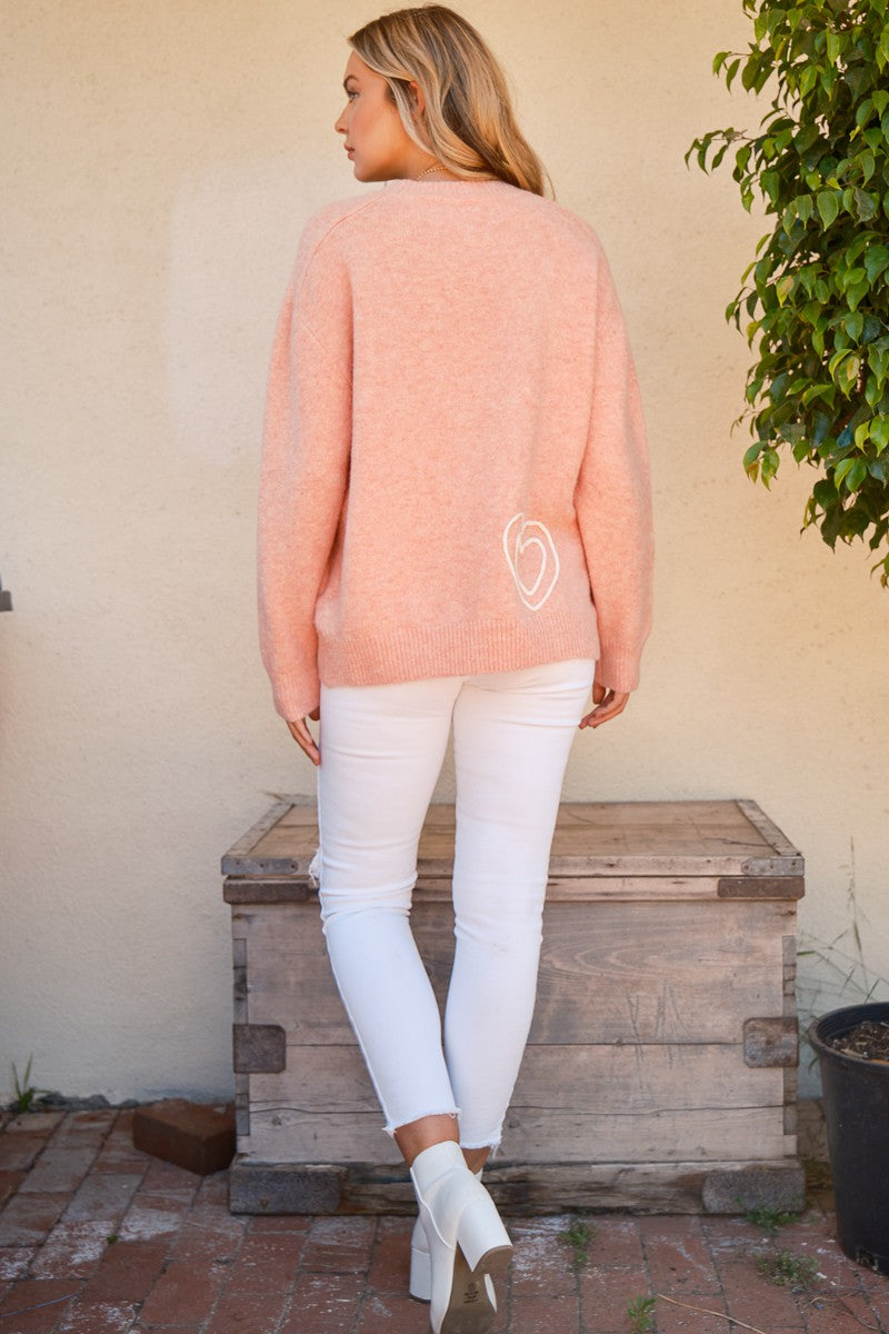 The WIFEY & Heart Round Neck Sweater